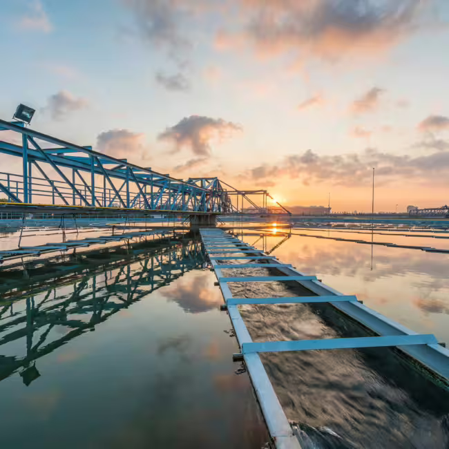The Solid Contact Clarifier Tank type Sludge Recirculation process in Water Treatment plant with Sunrise